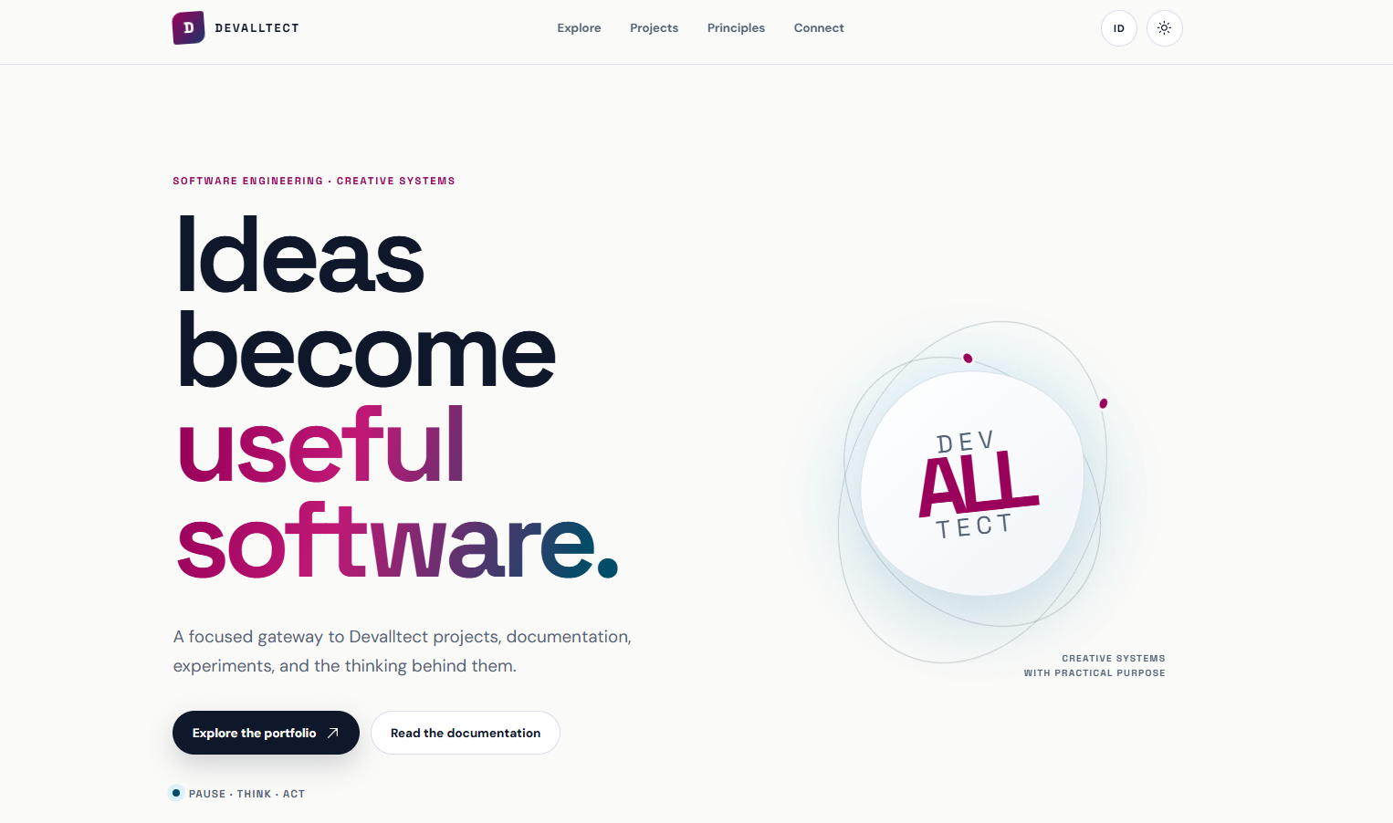Devalltect Homepage bilingual ecosystem gateway